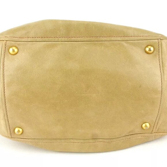 miu miu handbag ribbon beige leather Authentic USED B1221 - Picture 5 of 11